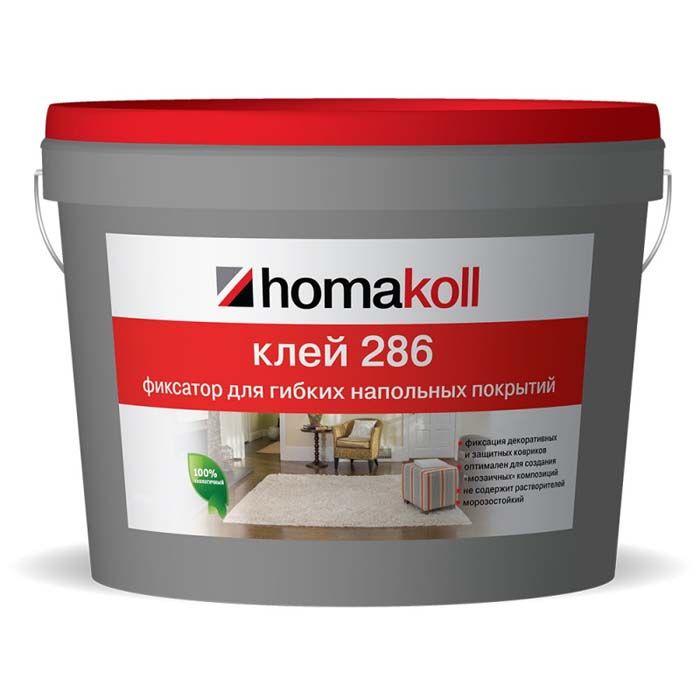 Клей для ковровой плитки и линолеума Homakoll 286 (1 кг)
