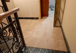 Укладка ковровой плитки в Гостинице Эдем