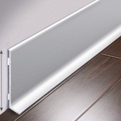 Плинтус алюминиевый Diele, высота 60 мм